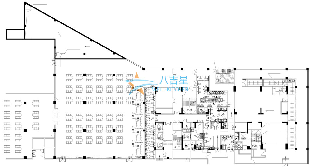 京廣協同創新中心負一層廚房工程設計圖